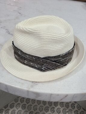 bebe Cream Woven Sun Hat